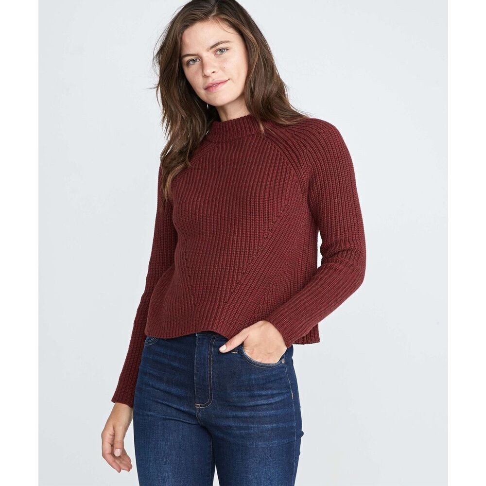 ✨Marine Layer Cleo Mock Neck Sz XS Sweater in Rosewood✨
